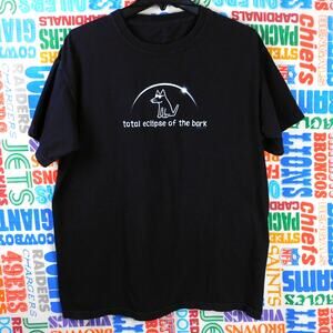 Teddy The Dog Total Eclipse Of The Bark T Shirt Size L Black